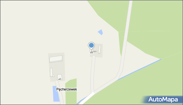 Pęcherzew, Pęcherzew, 44, mapa Pęcherzew