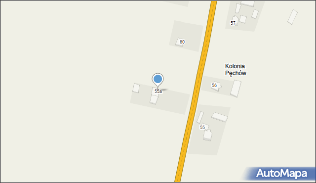 Pęchów, Pęchów, 55a, mapa Pęchów