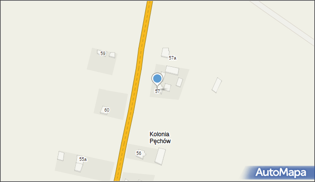 Pęchów, Pęchów, 57, mapa Pęchów