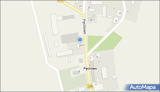 Pęchowo, Pęchowo, 27, mapa Pęchowo