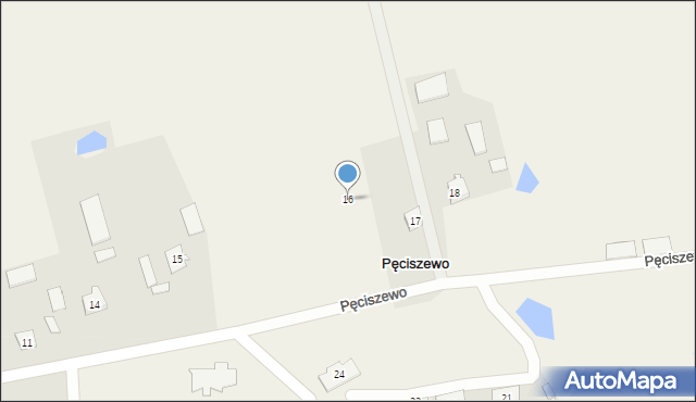 Pęciszewo, Pęciszewo, 16, mapa Pęciszewo