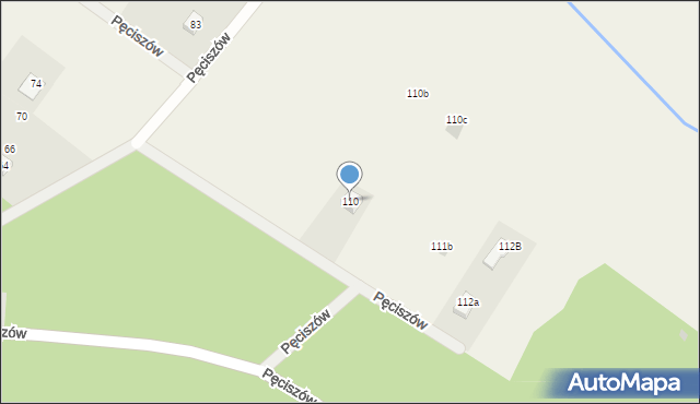 Pęciszów, Pęciszów, 110, mapa Pęciszów