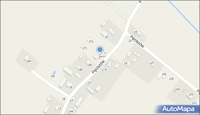 Pęciszów, Pęciszów, 27, mapa Pęciszów