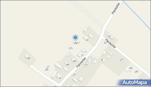 Pęciszów, Pęciszów, 27b, mapa Pęciszów