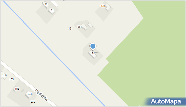 Pęciszów, Pęciszów, 34, mapa Pęciszów