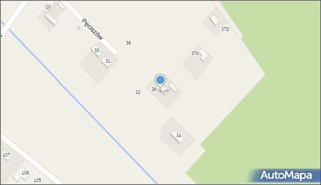 Pęciszów, Pęciszów, 37a, mapa Pęciszów