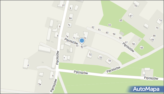 Pęciszów, Pęciszów, 51, mapa Pęciszów
