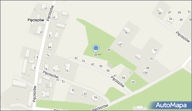 Pęciszów, Pęciszów, 63, mapa Pęciszów