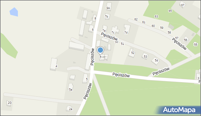 Pęciszów, Pęciszów, 7, mapa Pęciszów
