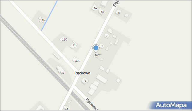 Pęckowo, Pęckowo, 8A, mapa Pęckowo