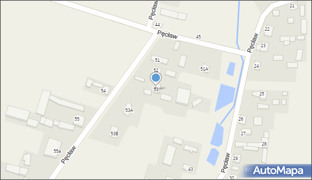 Pęcław, Pęcław, 53, mapa Pęcław