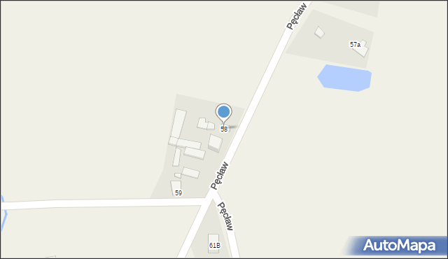 Pęcław, Pęcław, 58, mapa Pęcław
