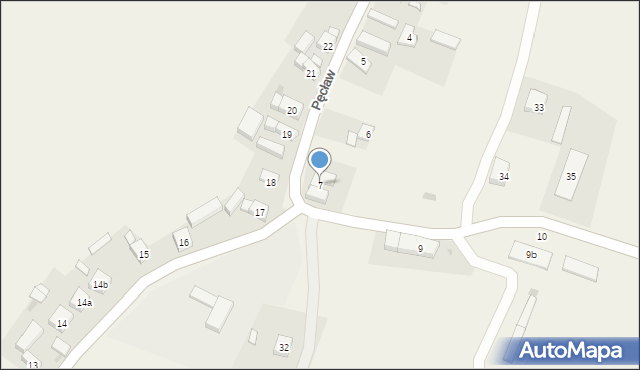 Pęcław, Pęcław, 7, mapa Pęcław