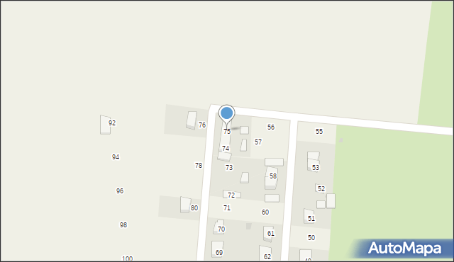 Pęcław, Pęcław, 75, mapa Pęcław