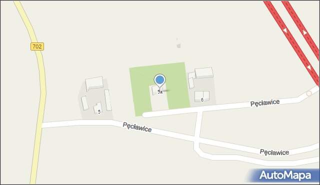 Pęcławice, Pęcławice, 5a, mapa Pęcławice