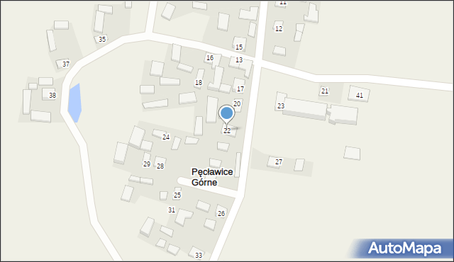 Pęcławice Górne, Pęcławice Górne, 22, mapa Pęcławice Górne