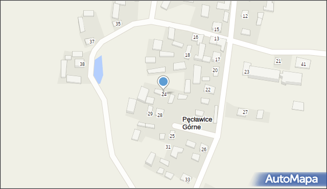 Pęcławice Górne, Pęcławice Górne, 24, mapa Pęcławice Górne
