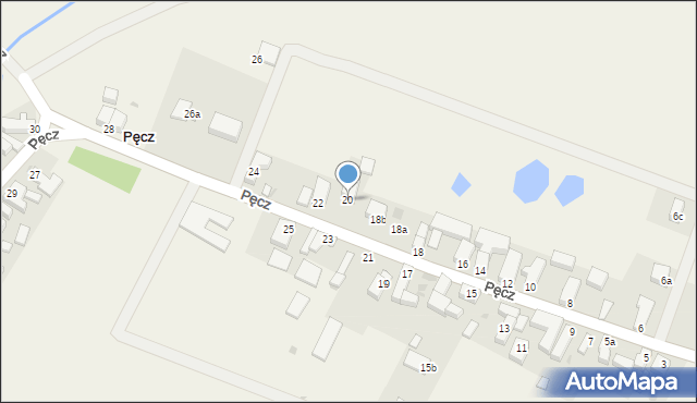 Pęcz, Pęcz, 20, mapa Pęcz