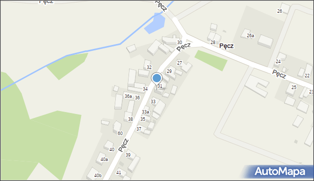 Pęcz, Pęcz, 31a, mapa Pęcz