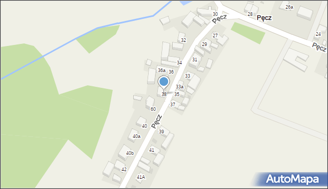 Pęcz, Pęcz, 38, mapa Pęcz