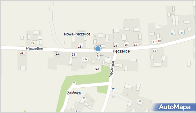 Pęczelice, Pęczelice, 24, mapa Pęczelice