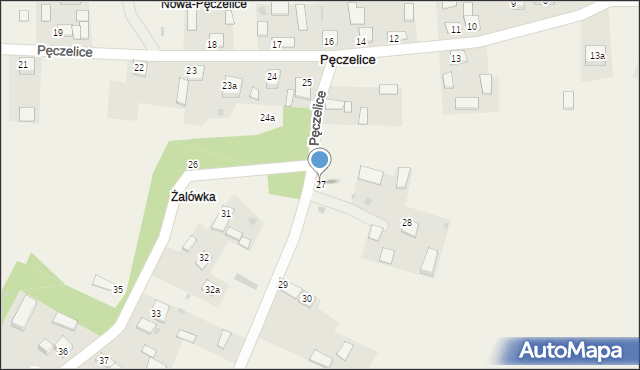 Pęczelice, Pęczelice, 27, mapa Pęczelice