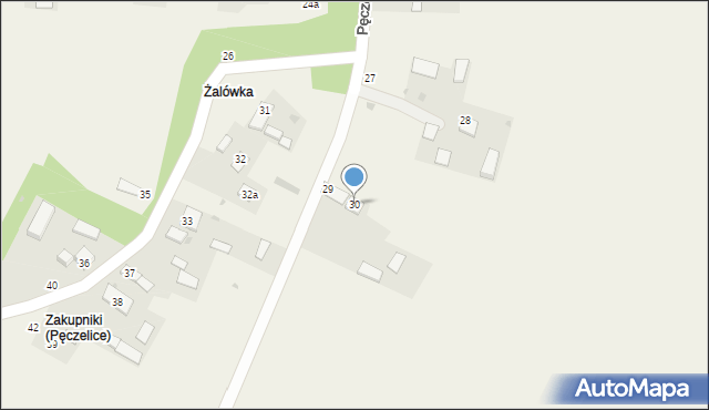 Pęczelice, Pęczelice, 30, mapa Pęczelice