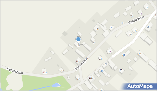 Pęczerzyno, Pęczerzyno, 10, mapa Pęczerzyno