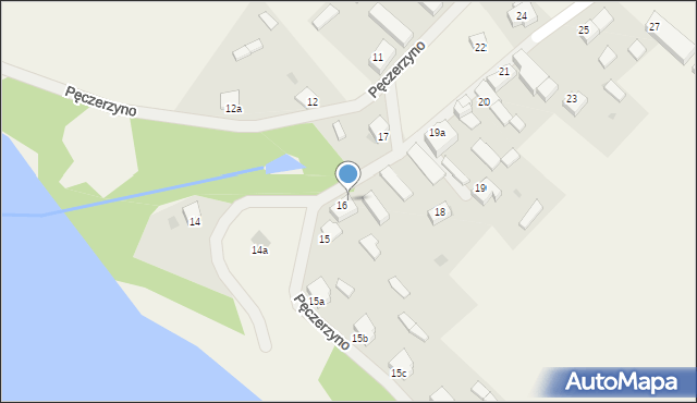 Pęczerzyno, Pęczerzyno, 16A, mapa Pęczerzyno