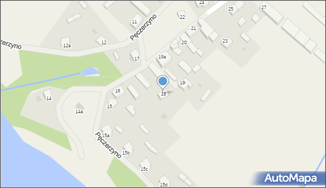 Pęczerzyno, Pęczerzyno, 18, mapa Pęczerzyno