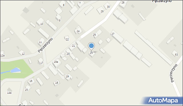 Pęczerzyno, Pęczerzyno, 23, mapa Pęczerzyno