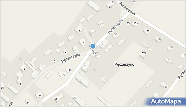 Pęczerzyno, Pęczerzyno, 31/1, mapa Pęczerzyno