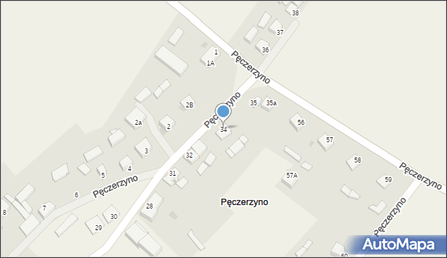 Pęczerzyno, Pęczerzyno, 34, mapa Pęczerzyno