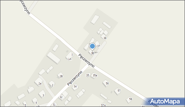 Pęczerzyno, Pęczerzyno, 36, mapa Pęczerzyno