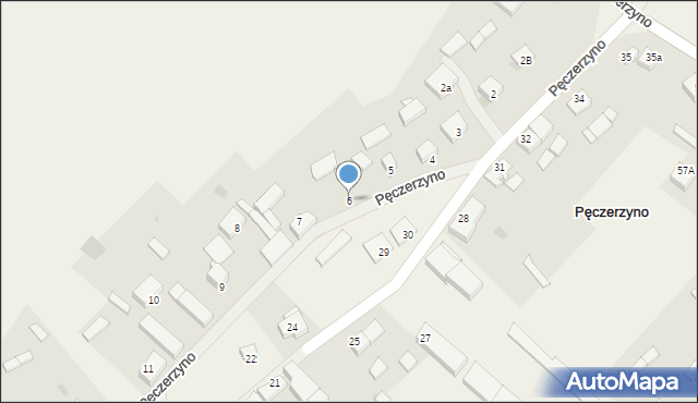 Pęczerzyno, Pęczerzyno, 6, mapa Pęczerzyno