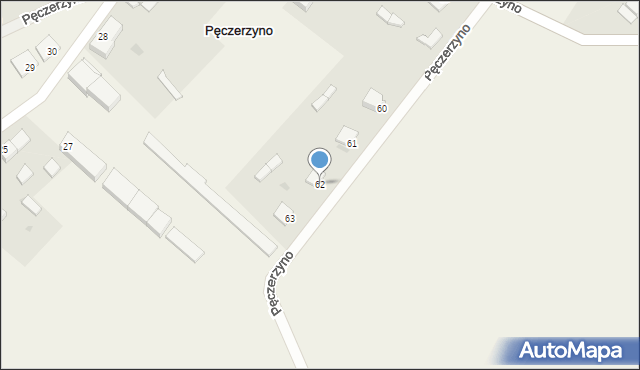 Pęczerzyno, Pęczerzyno, 62, mapa Pęczerzyno