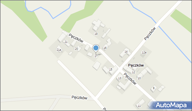 Pęczków, Pęczków, 17, mapa Pęczków