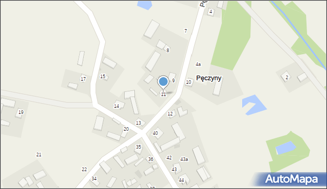 Pęczyny, Pęczyny, 11, mapa Pęczyny