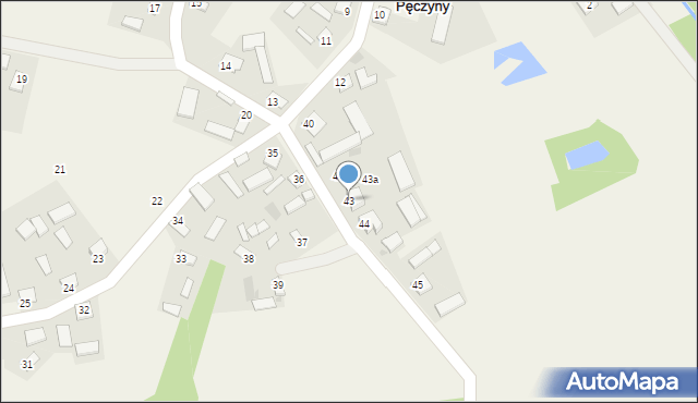 Pęczyny, Pęczyny, 43, mapa Pęczyny