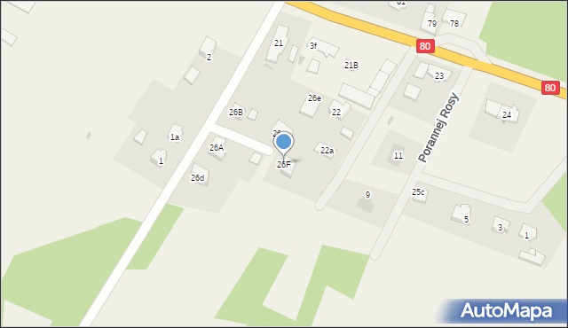 Pędzewo, Pędzewo, 26F, mapa Pędzewo