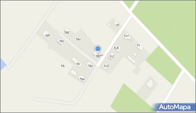 Pędzewo, Pędzewo, 58C, mapa Pędzewo