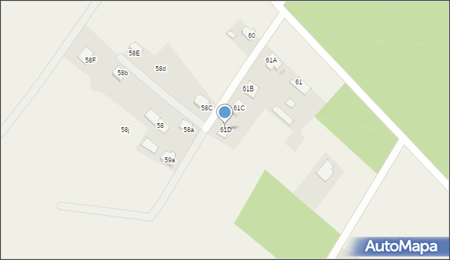 Pędzewo, Pędzewo, 61D, mapa Pędzewo
