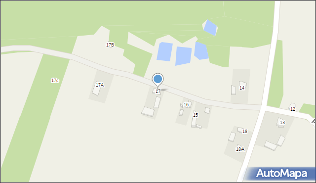 Pękoszew, Pękoszew, 17, mapa Pękoszew