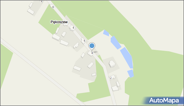 Pękoszew, Pękoszew, 4, mapa Pękoszew