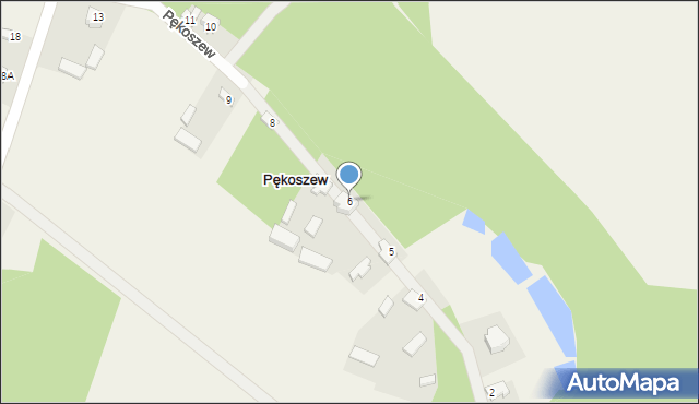 Pękoszew, Pękoszew, 6, mapa Pękoszew