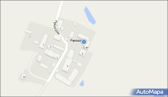 Pękoszów, Pękoszów, 6a, mapa Pękoszów