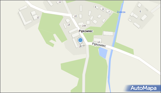 Pękowiec, Pękowiec, 16, mapa Pękowiec