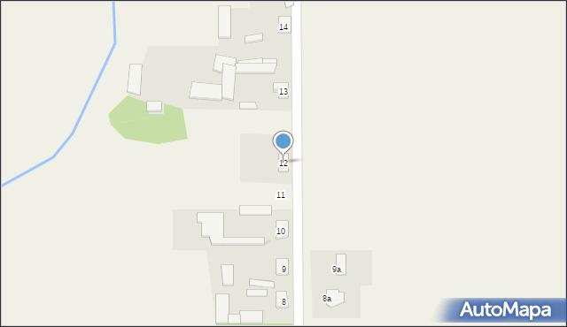 Pękowo, Pękowo, 12, mapa Pękowo