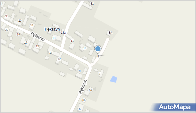 Pększyn, Pększyn, 8, mapa Pększyn