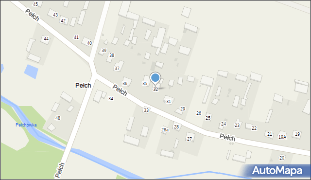 Pełch, Pełch, 32, mapa Pełch